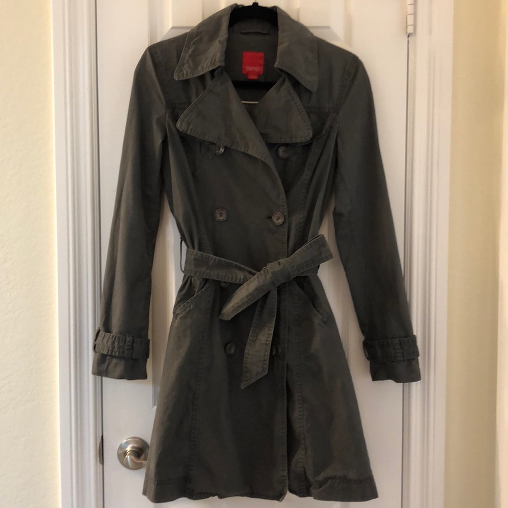 Esprit grey trench coat.